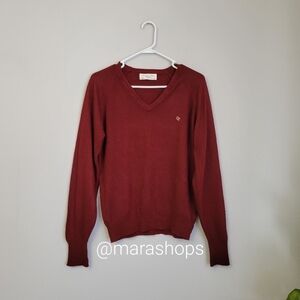 Christian Dior Monsieur Maroon v neck sweater